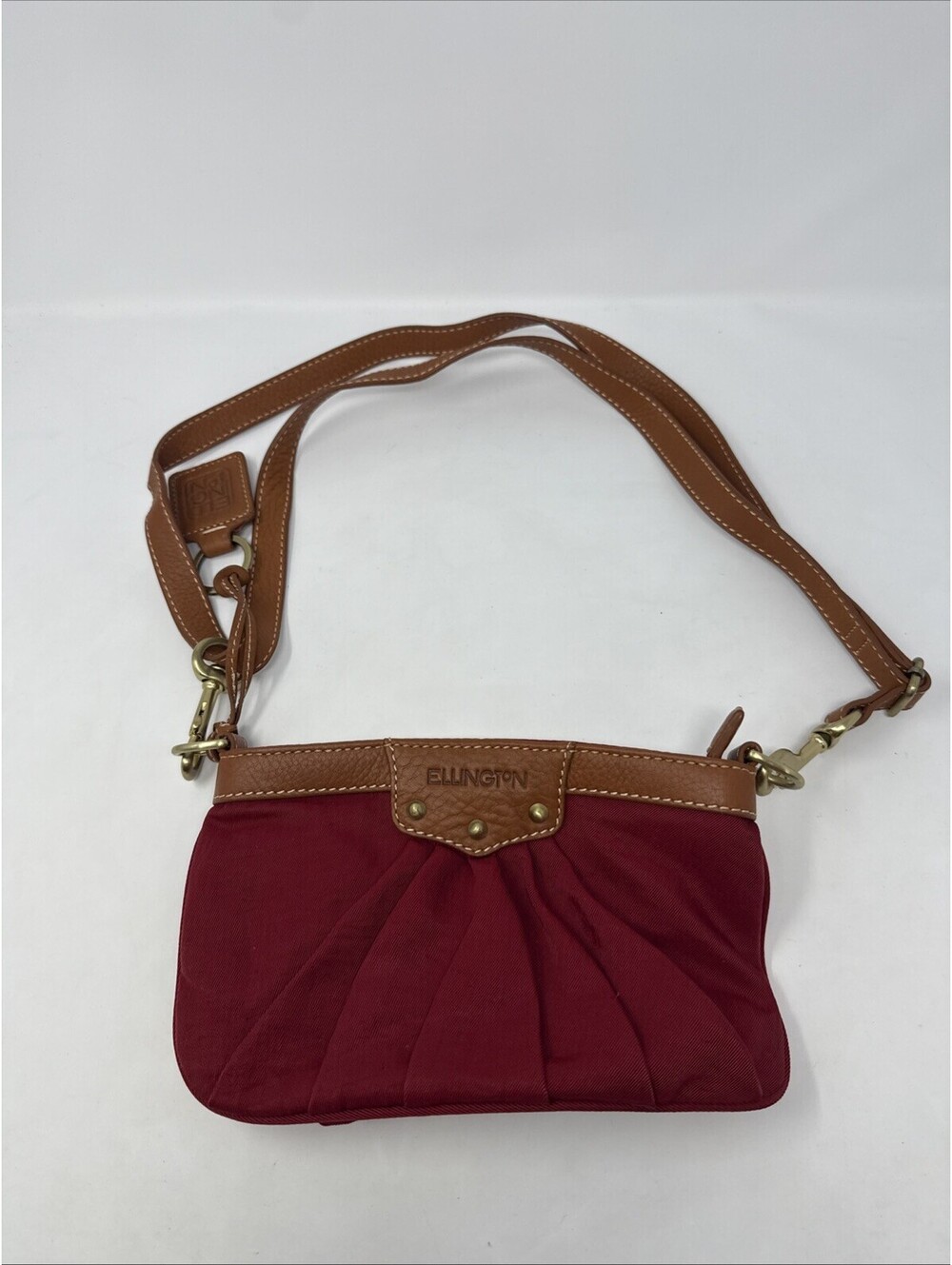 Ellington Red And Brown Cross Body Purse